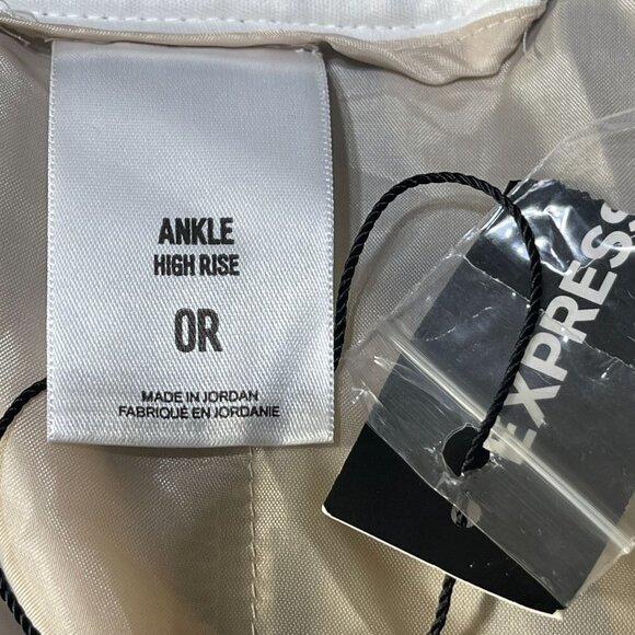 Express Women's Paper bag Trouser Pant Blue White Stripe High Rise Size 0 - Picture 7 of 9